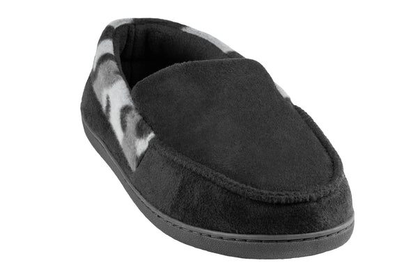 Capelli New York Men's Faux Suede Moccasin With Camo Fleece Cuff