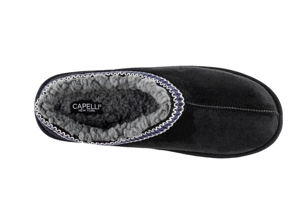 Capelli New York Men's Faux Suede Moccasin With Contrast Whip Stitching