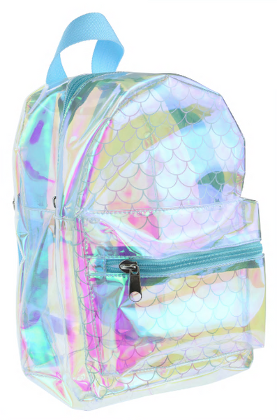 Capelli New York Mermaid Printed Jelly PVC Mini Backpack With Nylon Straps