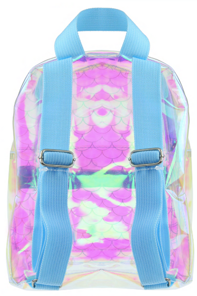 Capelli New York Mermaid Printed Jelly PVC Mini Backpack With Nylon Straps