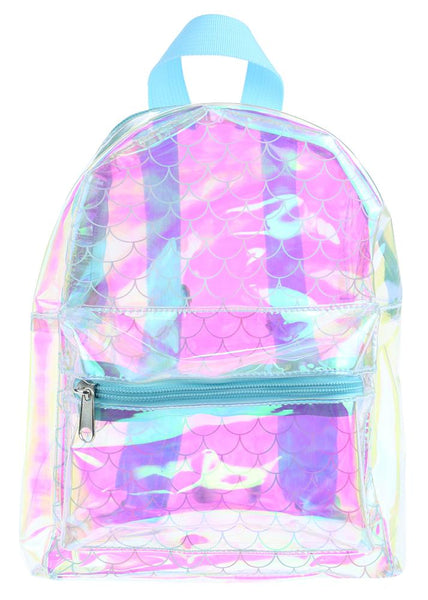 capelli new york Mermaid Printed Jelly PVC Mini Backpack with Nylon Straps capelli new york Mermaid Printed Jelly PVC Mini Backpack with Nylon Straps