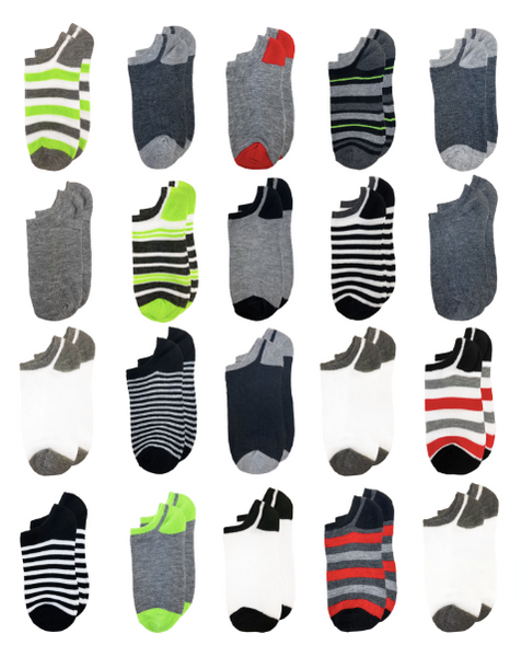 capelli new york Multi-Colored Stripes 20 Pack No Show Socks capelli new york Multi-Colored Stripes 20 Pack No Show Socks