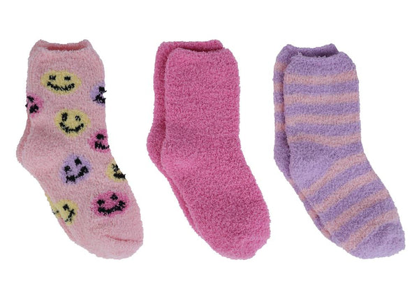 capelli new york Multi Smileys 3pk Cozy Slipper Socks capelli new york Multi Smileys 3pk Cozy Slipper Socks