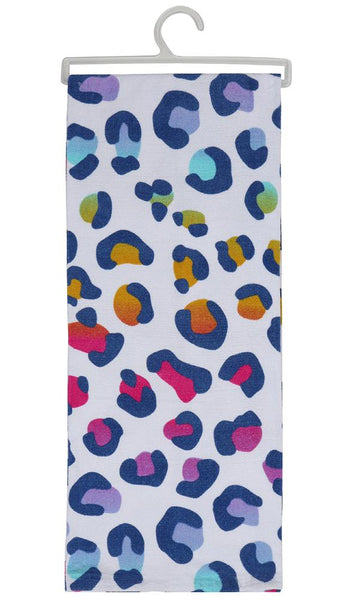 Capelli New York Rainbow Cheetah Cotton Velour Beach Towel