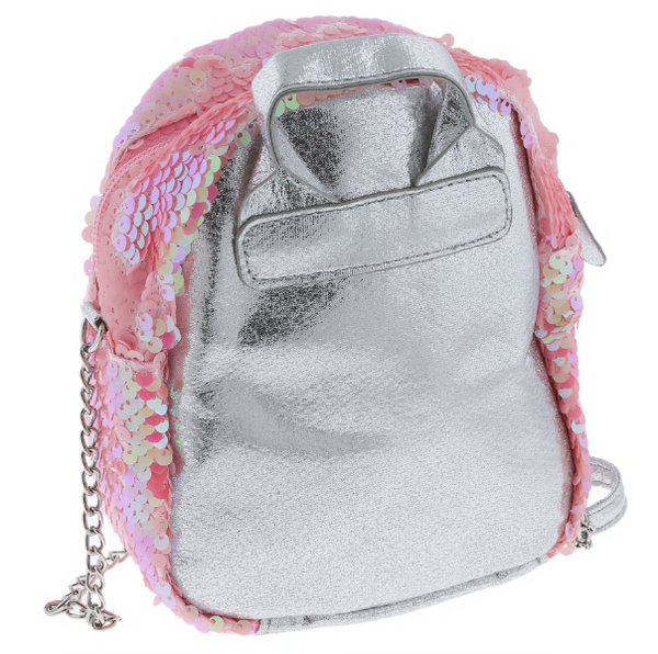 Capelli New York Reversible Sequin Cross Body Mini Backpack