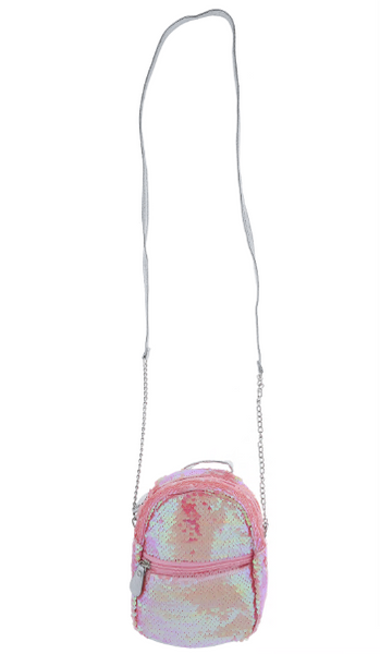 Capelli New York Reversible Sequin Cross Body Mini Backpack