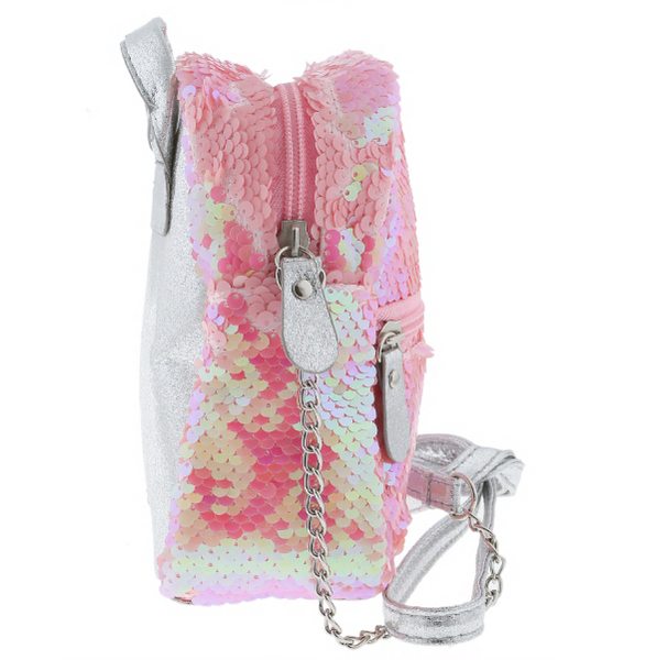 Capelli New York Reversible Sequin Cross Body Mini Backpack