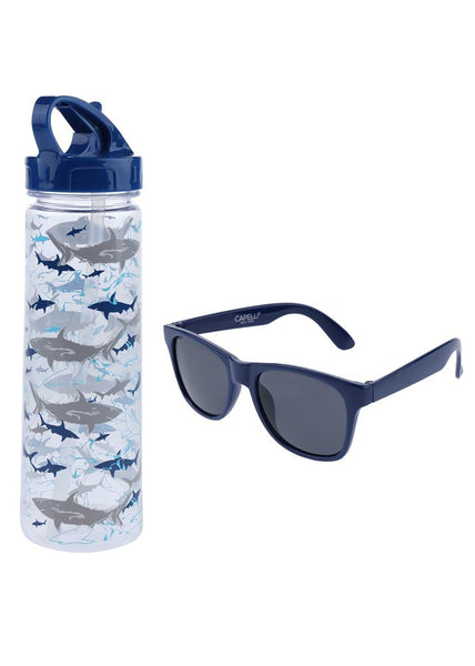 capelli new york Sharks Water Bottle with Sunglasses Set