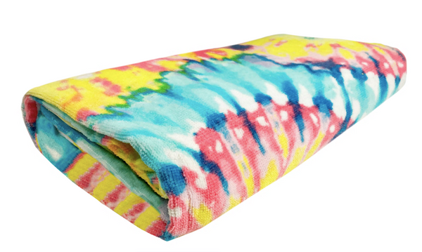 Capelli New York Summer Vibes Printed Velour Beach Towel With Drawstring Backpack