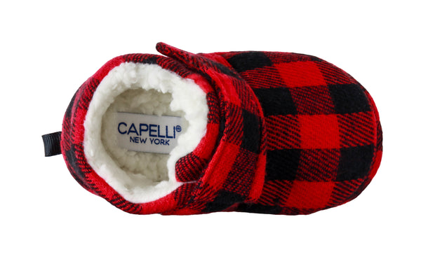 Capelli New York Toddler Boys Buffalo Plaid Bootie Slipper