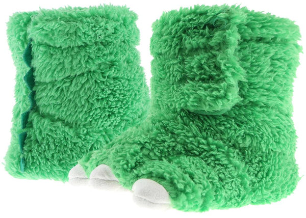 Capelli New York Toddler Boys Faux Berber Claw Slipper Boot With 3D Parts