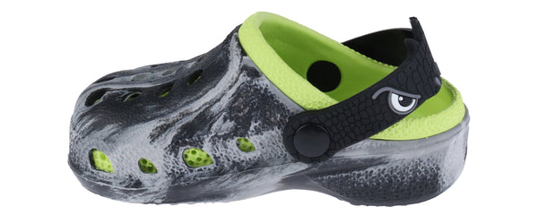 Capelli New York Toddler Boys Injected EVA Two Tone Clog With Dino Eyes Backstrap
