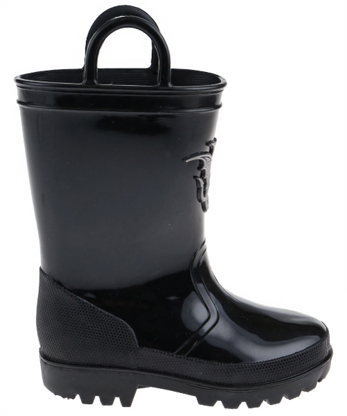 Capelli New York Toddler Boys Shiny 3D Dragon Flames Rubber Rain Boot