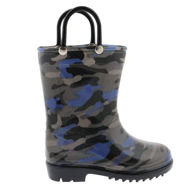 Capelli New York Toddler Boys Shiny Camo Printed Rain Boot