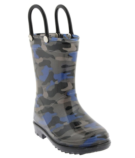 capelli new york Toddler Boys Shiny Camo Printed Rain Boot