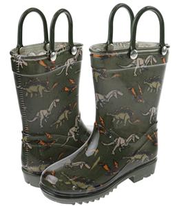 Capelli New York Toddler Boys Shiny Dino Printed Rain Boot