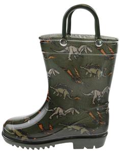 Capelli New York Toddler Boys Shiny Dino Printed Rain Boot