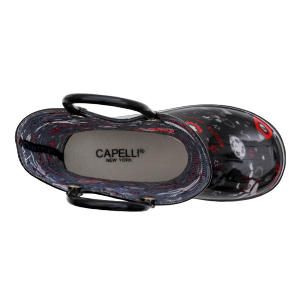 Capelli New York Toddler Boys Shiny Rockstar Astronaut Printed Rain Boot