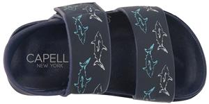 Capelli New York Toddler Boys Swimming Sharks Double Strap Sandal