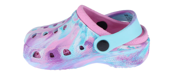 Capelli New York Toddler Girls Pastel Tie Dye Injected EVA Two Tone Clog