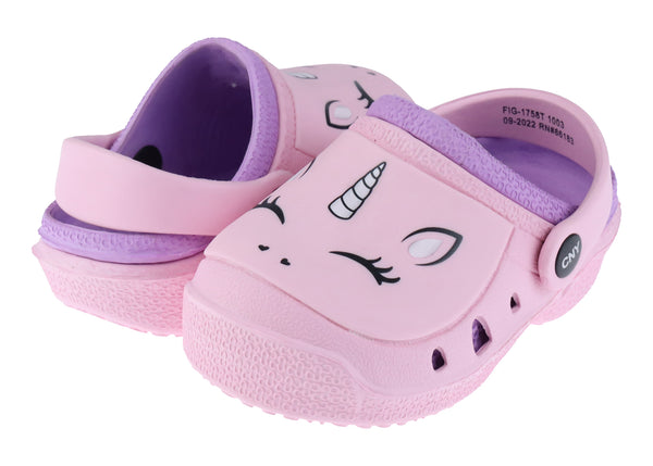 Capelli New York Toddler Girls Pretty Unicorn Injected EVA Two Tone Clog