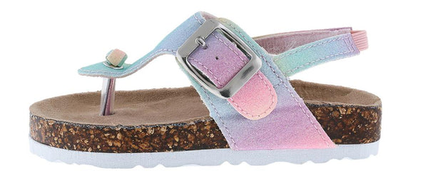 Capelli New York Toddler Girls Rainbow T-Strap Flip Flop