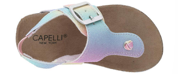Capelli New York Toddler Girls Rainbow T-Strap Flip Flop