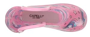 Capelli New York Toddler Girls Shiny Rainbow Unicorn Printed Rain Boot