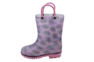 Capelli New York Toddler Girls Shiny Tie Dye Daisies Printed Rain Boot