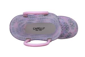 Capelli New York Toddler Girls Shiny Tie Dye Daisies Printed Rain Boot
