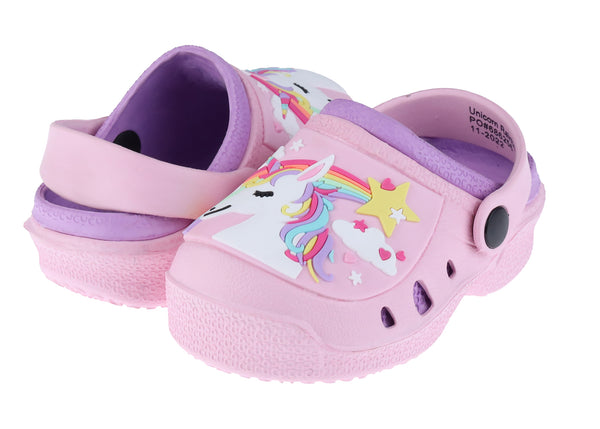 Capelli New York Toddler Girls Shooting Stars Unicorn Injected EVA Two Tone Clog