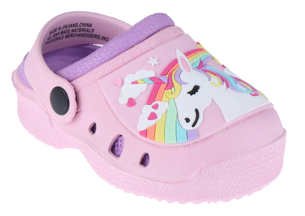 capelli new york Toddler Girls Shooting Stars Unicorn Injected EVA Two Tone Clog