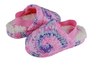 Capelli New York Toddler Girls Tie Dye Soft Boa Quilted Slipper