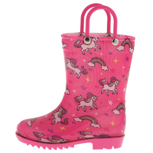 Capelli New York Toddler Girls Unicorns And Rainbows Printed Rain Boot