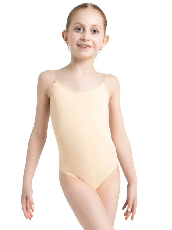 capezio Camisole Leotard w/ Clear Transition Straps - Girls