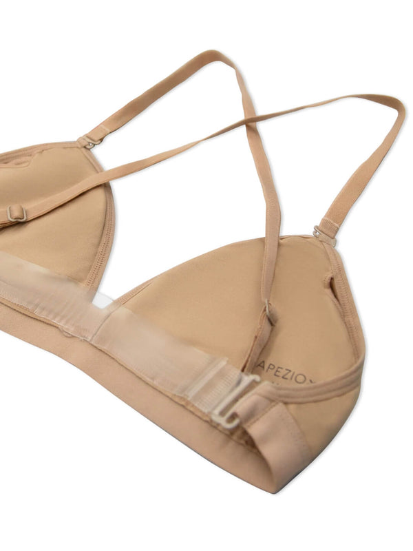 Capezio Deep Neck Clear Back Bra - Girls