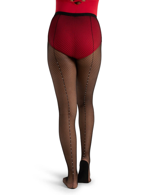 capezio Professional Rhinestone Fishnet Tight