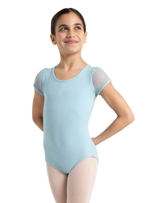 capezio Puff Sleeve Keyhole Back Leotard - Girls