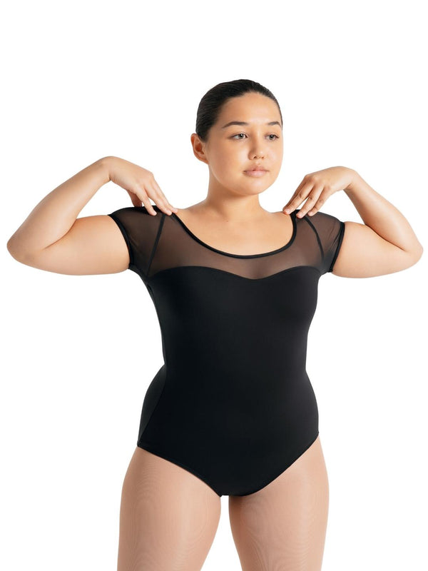 capezio Studio Collection Mesh Yoke SS Leotard