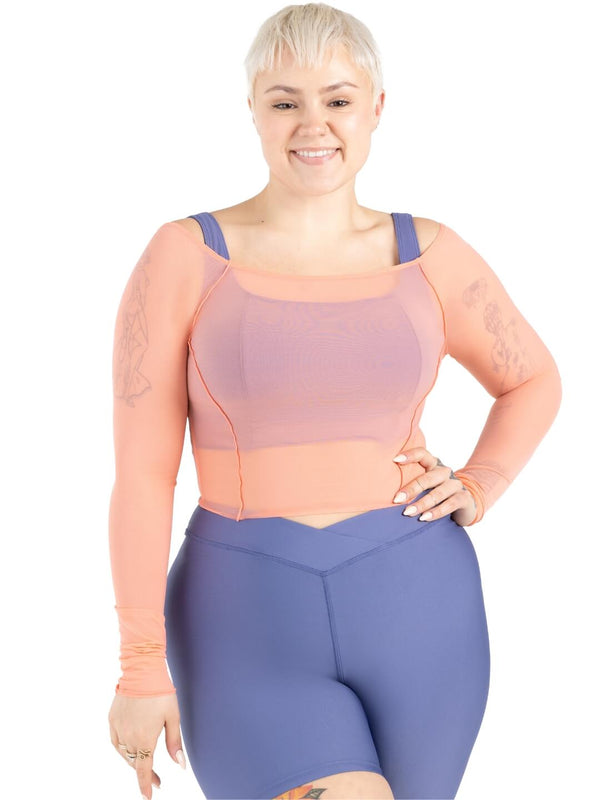 Capezio Sunset Nostalgia Dusk Longsleeve Mesh Top