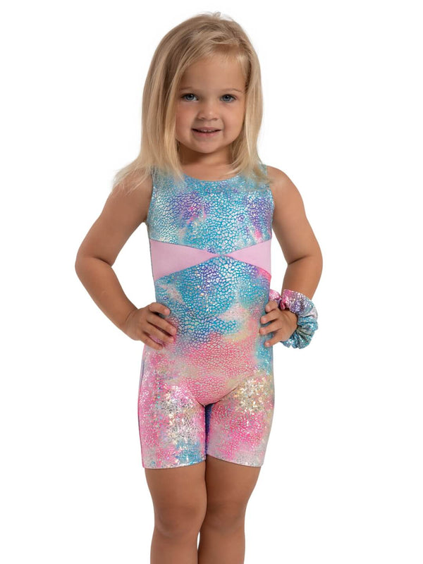 capezio Unicorn Disco Stardust Biketard - Child