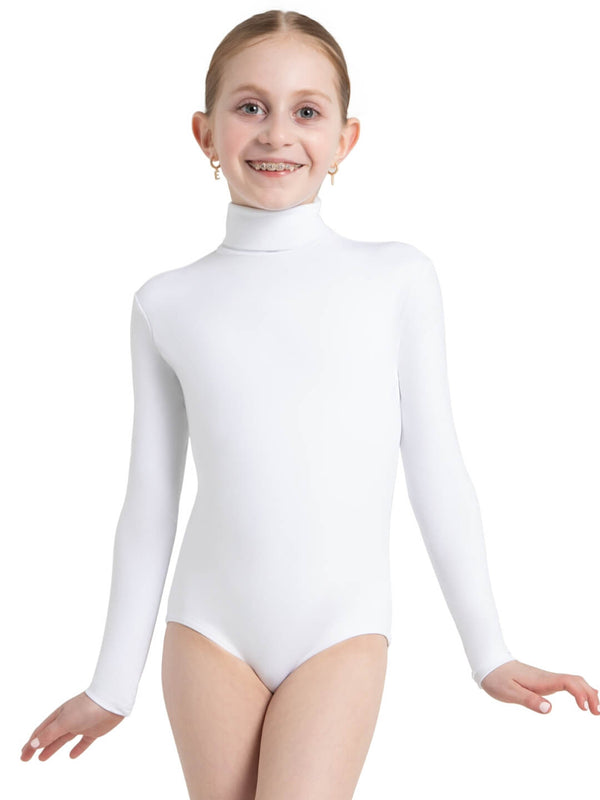 capezio Long Sleeve Turtleneck Leotard w/ Snaps - Girls