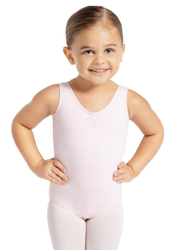 capezio Studio Collection Pinch Front V Neck Leotard - Girls
