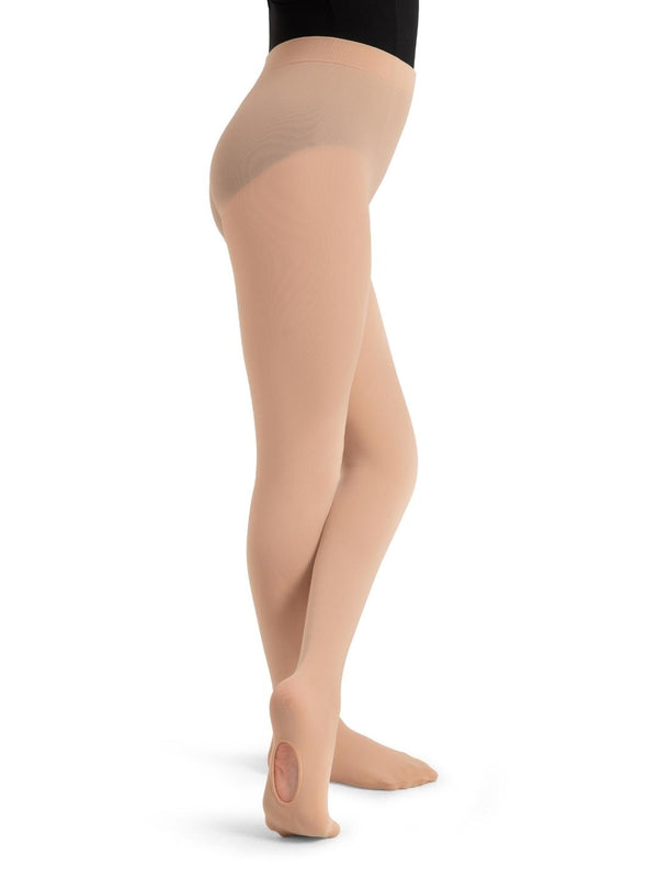 capezio Ultra Soft Self Knit Waistband Transition® Tight - Girls