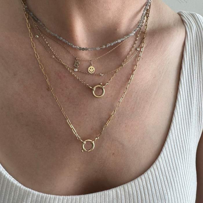 Capi Anchor Necklace With Big Springlock