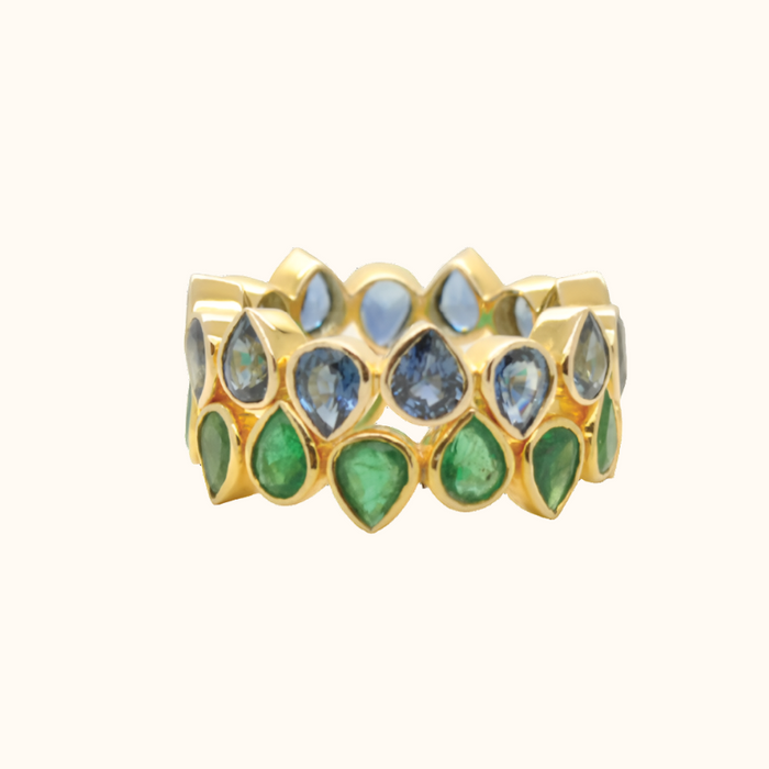 Capi Drop Ring Emerald S