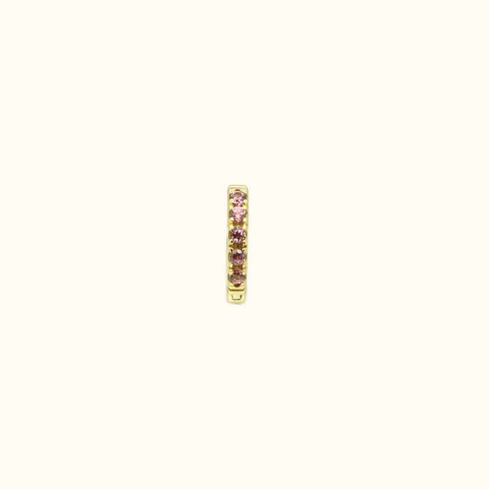 Capi Eternity Hoop M | Pink Rhodolite