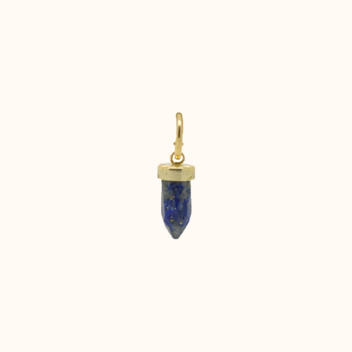 capi Golden Crystal Lapis Stone Earring