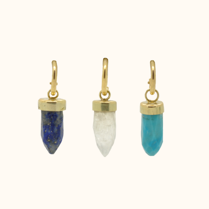 Capi Golden Crystal Stone Earring