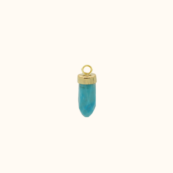 capi Golden Crystal Turquoise Stone Pendant
